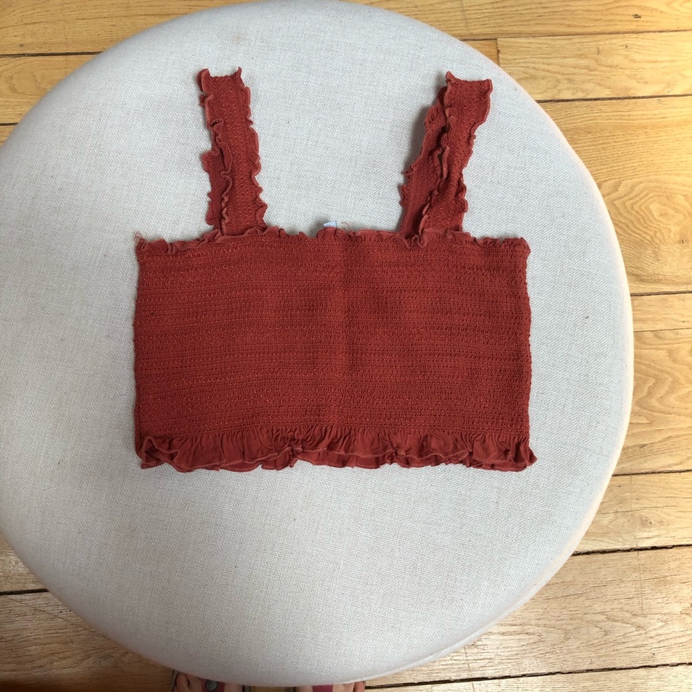 NWOT Kendall & Kylie Burnt Orange Crop Top